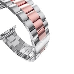 Apple Watch, roostevaba teras rihm, hõbe/roosa kuld 38/40/41mm цена и информация | Аксессуары для смарт-часов и браслетов | kaup24.ee