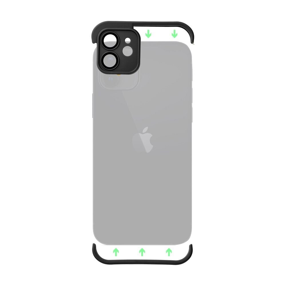 Mini bumbers ümbris kaamera kaitsega, iPhone 13 (6,1"), must цена и информация | Telefoni kaaned, ümbrised | kaup24.ee