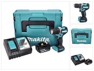 Аккумуляторная дрель Makita DDF 487 RT1J цена и информация | Шуруповерты, дрели | kaup24.ee