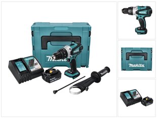 Аккумуляторный шуруповерт Makita DHP 458 RG1J цена и информация | Шуруповерты, дрели | kaup24.ee