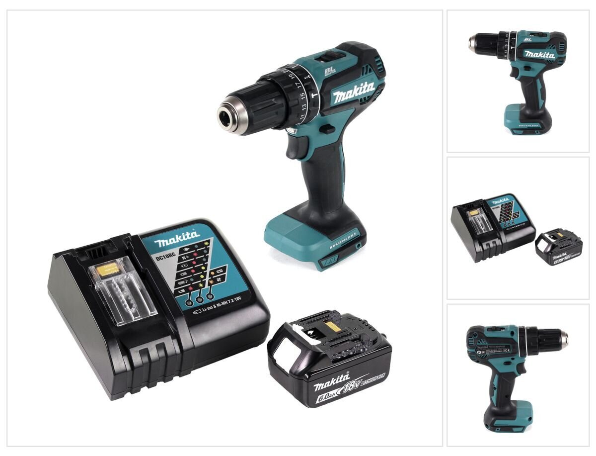 Akulööktrell Makita DHP 485 RG1 цена и информация | Akutrellid, kruvikeerajad | kaup24.ee