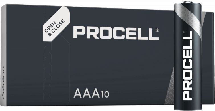 Duracell Procell AAA lr03/mn2400 leeliseline element, 10 tk. hind ja info | Patareid | kaup24.ee