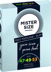 Kondoomid Mister Size Pure Feel, proovikomplekt hind ja info | Kondoomid | kaup24.ee