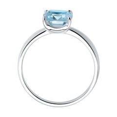 Серебряное кольцо , покрытие родием, топаз, 16.5,  925° цена и информация | Кольцо | kaup24.ee