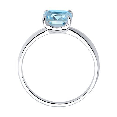 Hõbesõrmus, roodiumiga kaetud, topaas, 17, 925° hind ja info | Sõrmused | kaup24.ee