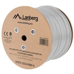 Жесткий сетевой кабель UTP кат. 6е Lanberg цена и информация | Кабели и провода | kaup24.ee