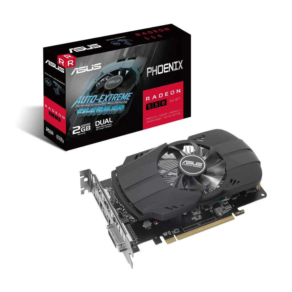 Asus Phoenix Radeon 550 (PH-550-2G) цена и информация | Videokaardid (GPU) | kaup24.ee