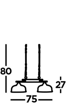 Searchlight rippvalgusti Bistro 3592-2SS цена и информация | Rippvalgustid | kaup24.ee