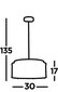 Searchlight rippvalgusti Elise 8333-3CC hind ja info | Rippvalgustid | kaup24.ee