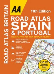 AA Road Atlas Spain & Portugal, 11th edition hind ja info | Reisiraamatud, reisijuhid | kaup24.ee