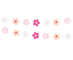 Pabernöör Pink Flowers, suurus, 7 x 200 cm, 3 tk цена и информация | Праздничные декорации | kaup24.ee