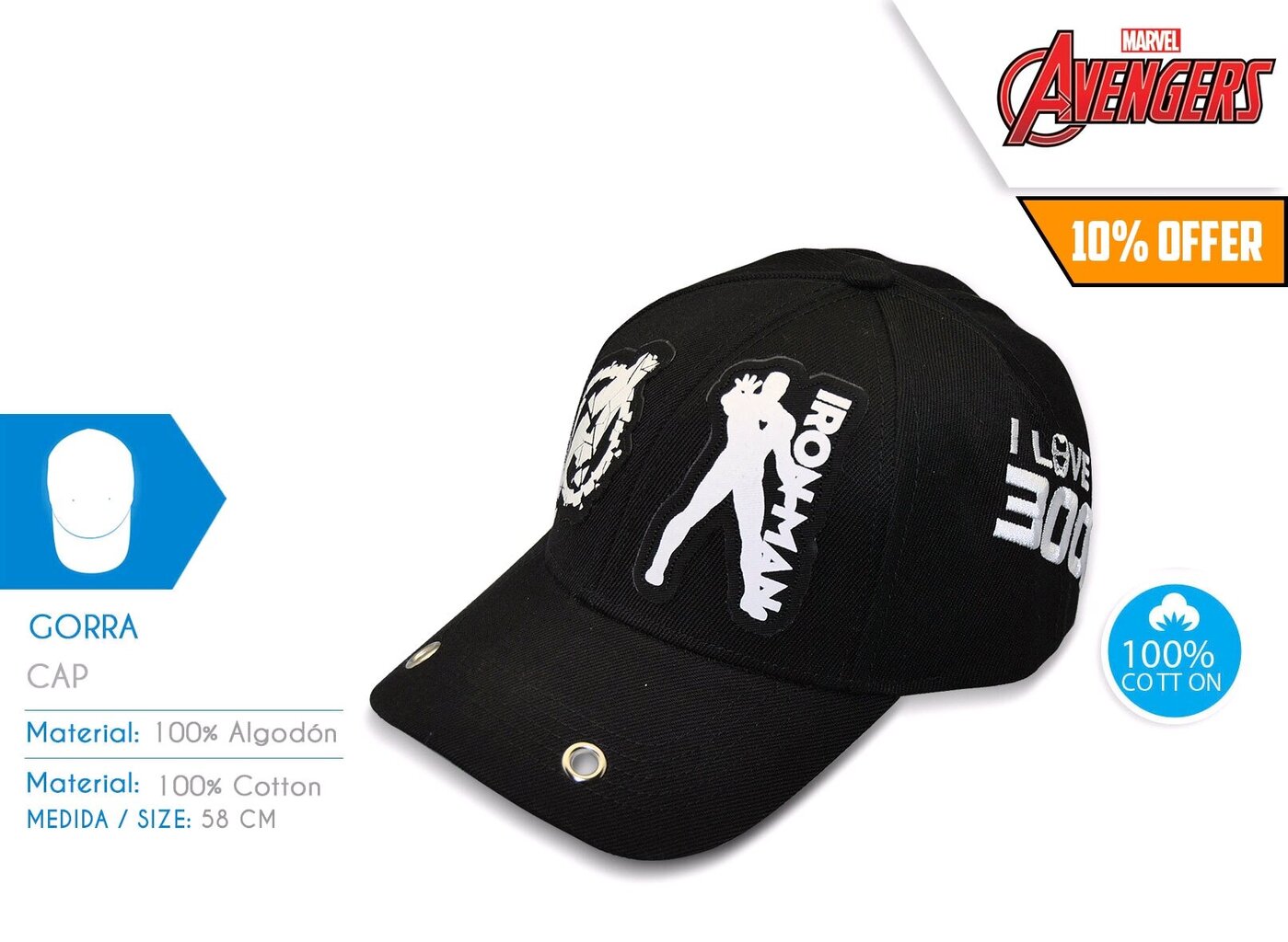 Poiste nokamüts Tasujad (Avengers) MV15739 цена и информация | Poiste mütsid, sallid, kindad | kaup24.ee