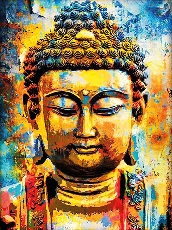 Teemantmosaiik TM Värvikas, mõõdud 30x40 cm “Buddha“ LE146e цена и информация | Teemantmaalid, teemanttikandid | kaup24.ee