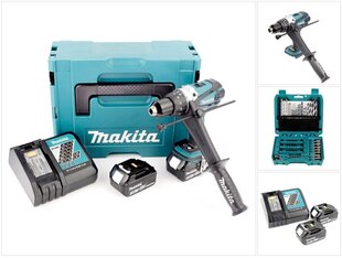 Аккумуляторный шуруповерт Makita DHP 458 RFJ цена и информация | Шуруповерты, дрели | kaup24.ee