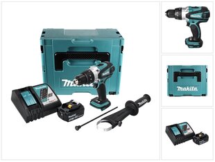 Аккумуляторный шуруповерт Makita DHP 458 RFJ цена и информация | Шуруповерты, дрели | kaup24.ee