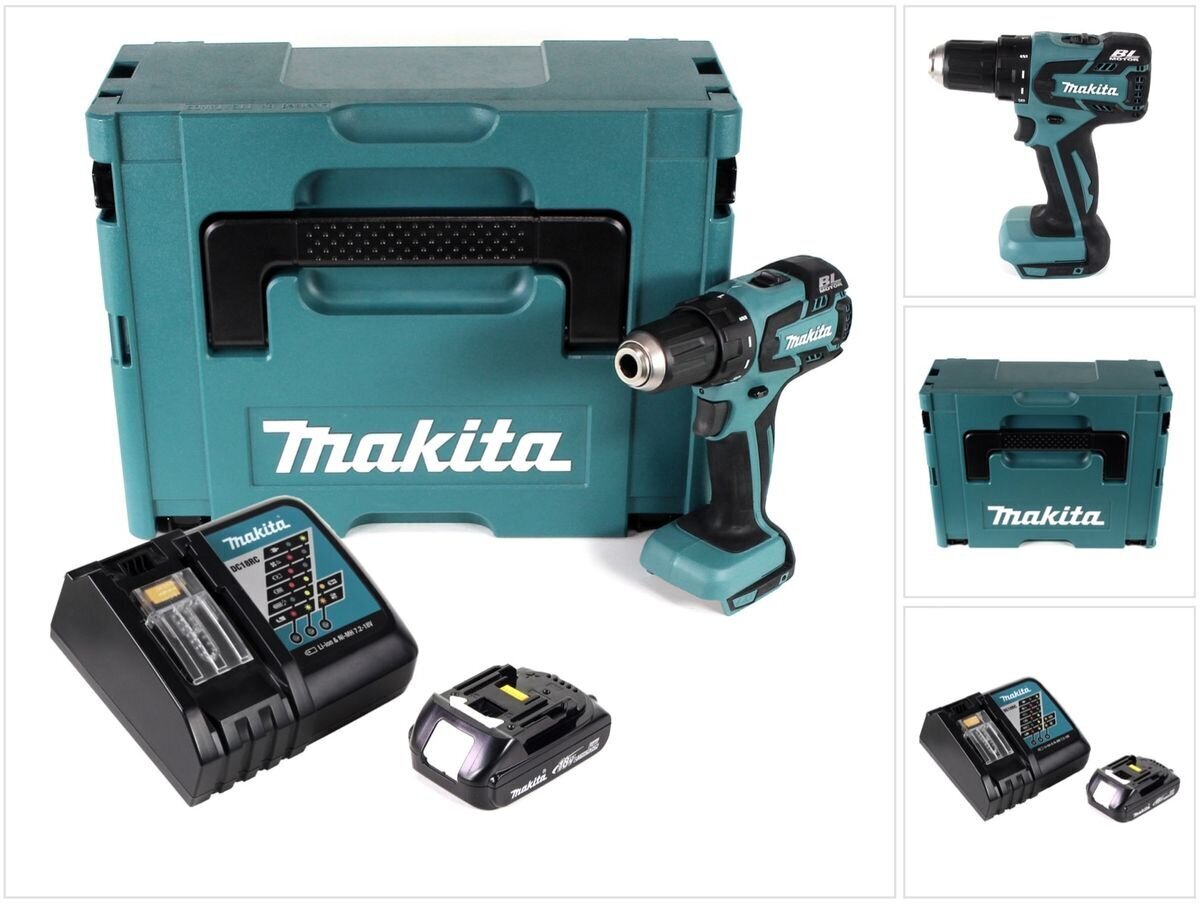 Аккумуляторная дрель Makita DDF 459 Y1J цена | kaup24.ee