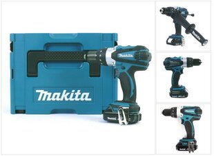 Akulööktrell Makita DHP 458 Y1J цена и информация | Шуруповерты, дрели | kaup24.ee