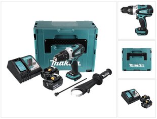 Аккумуляторный шуруповерт Makita DHP 458 RFJ цена и информация | Шуруповерты, дрели | kaup24.ee