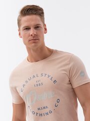 Meeste T-särk trükitud, puuvillane Ombre S1752 hind ja info | Meeste T-särgid | kaup24.ee