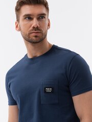 Meeste T-särk, puuvillane Ombre S1743 hind ja info | Meeste T-särgid | kaup24.ee