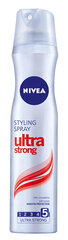 Eriti tugeva fikseerimisega juukselakk Nivea Ultra Strong, 6 x 250 ml hind ja info | Viimistlusvahendid juustele | kaup24.ee