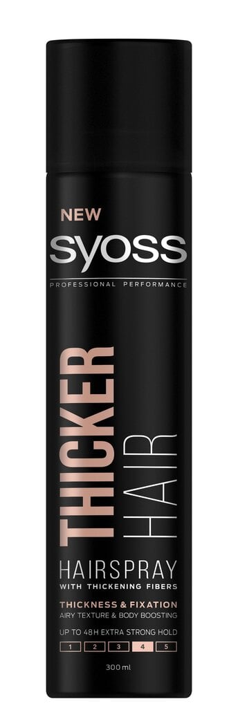 Juukselakk Syoss Thicker Hair, 3 x 300 ml hind ja info | Viimistlusvahendid juustele | kaup24.ee