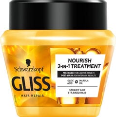 Juuksemask Gliss Kur Oil Nutrive, 6 x 300 ml цена и информация | Маски, масла, сыворотки | kaup24.ee