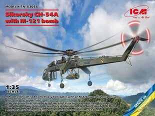 Liimitav mudel ICM 53055 US Heavy Helicopter Sikorsky CH-54A with M-121 Bomb 1/35 hind ja info | Liimitavad mudelid | kaup24.ee