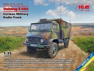 Liimitav mudel ICM 35137 German Military Radio Truck Unimog S 404 1/35 цена и информация | Склеиваемые модели | kaup24.ee