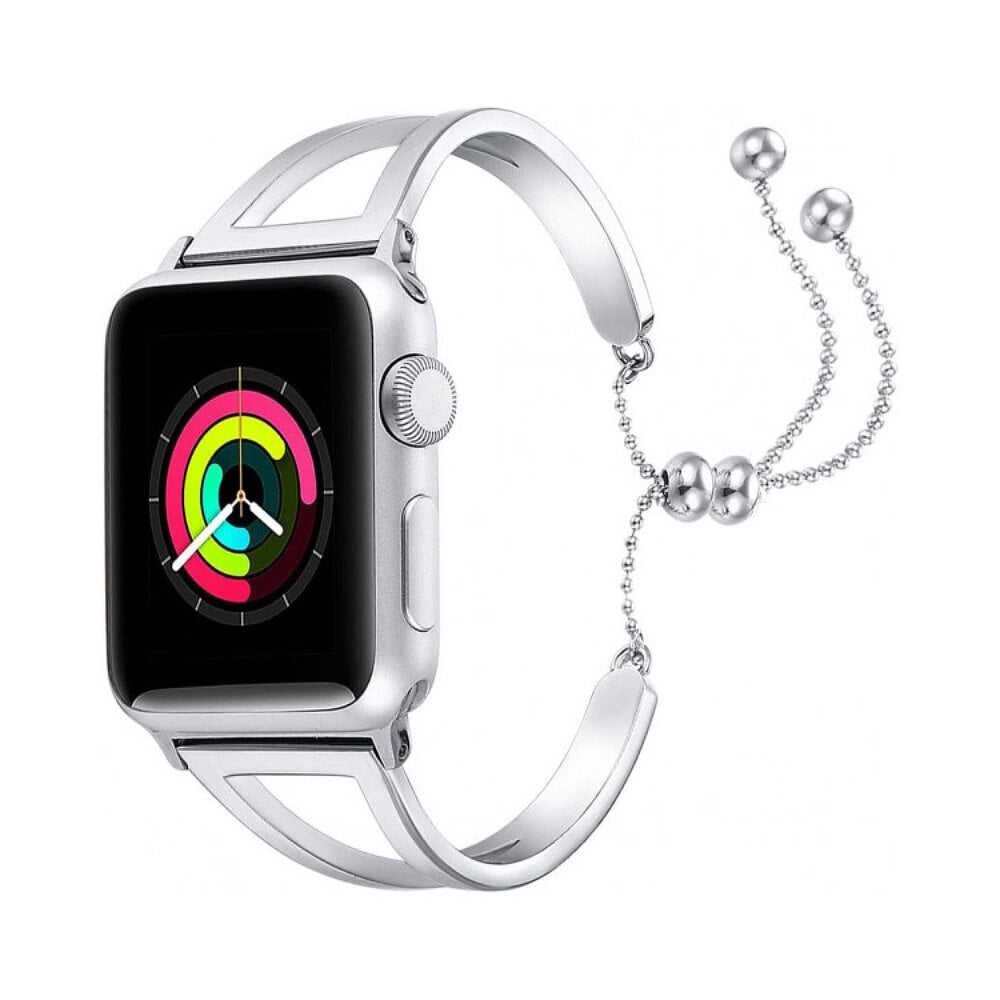 Apple Watch cuff, hõbe, 38/40/41mm цена и информация | Nutikellade ja nutivõrude tarvikud | kaup24.ee