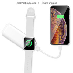 Зарядное устройство 5200 mAh для Apple Watch/iPhone - Белый цена и информация | Зарядные устройства для телефонов | kaup24.ee