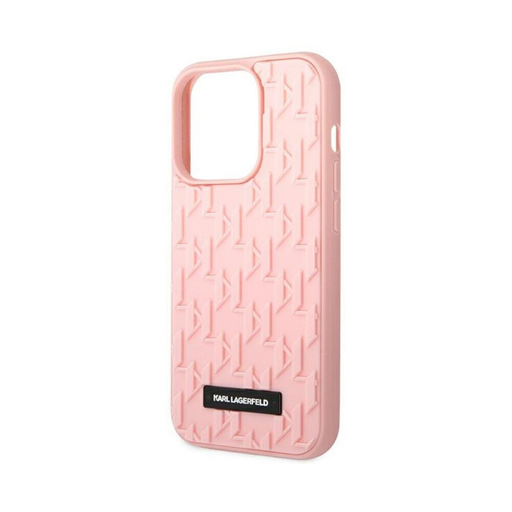 Originaal Karl Lagerfeld 3D monogram pattern ümbris, iPhone 14 Pro (6,1″), roosa цена и информация | Telefoni kaaned, ümbrised | kaup24.ee