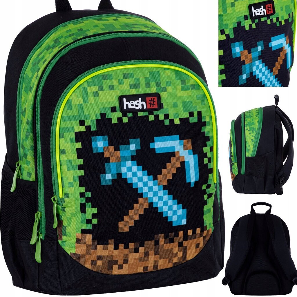 Kooli seljakott Hash Minecraft hind ja info | Koolikotid, sussikotid | kaup24.ee