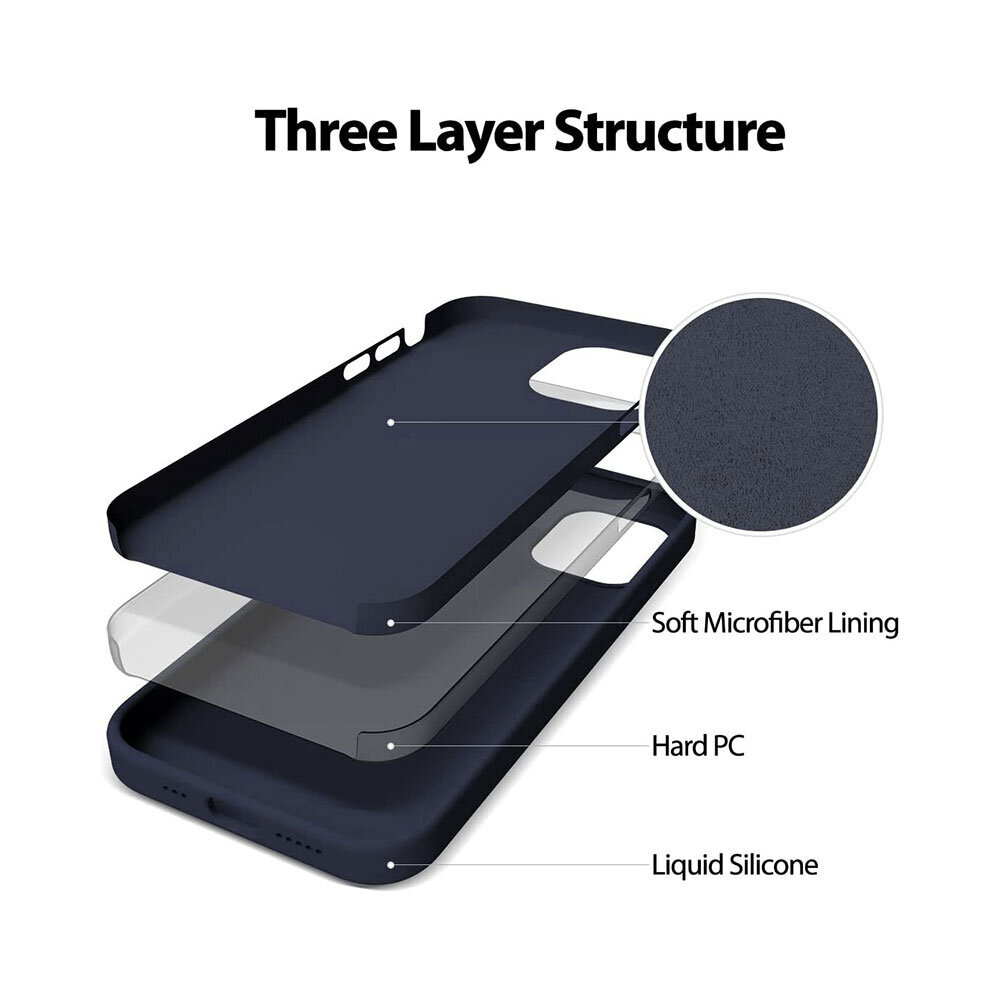 Mercury Goospery, silikoonümbris, iPhone 14 (6,1″), tumesinine hind ja info | Telefoni kaaned, ümbrised | kaup24.ee