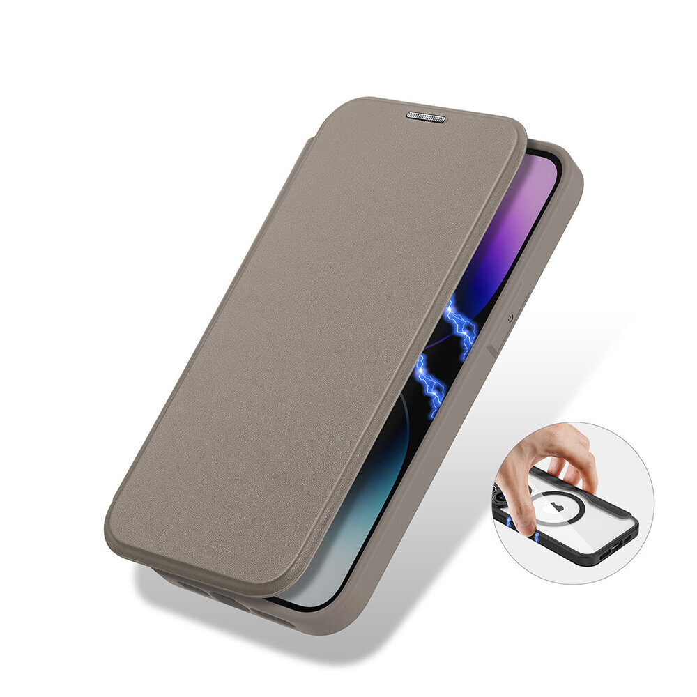 Dux Ducis Skin X Pro MagSafe, iPhone 14 Pro (6,1″) kaaned, beež цена и информация | Telefoni kaaned, ümbrised | kaup24.ee