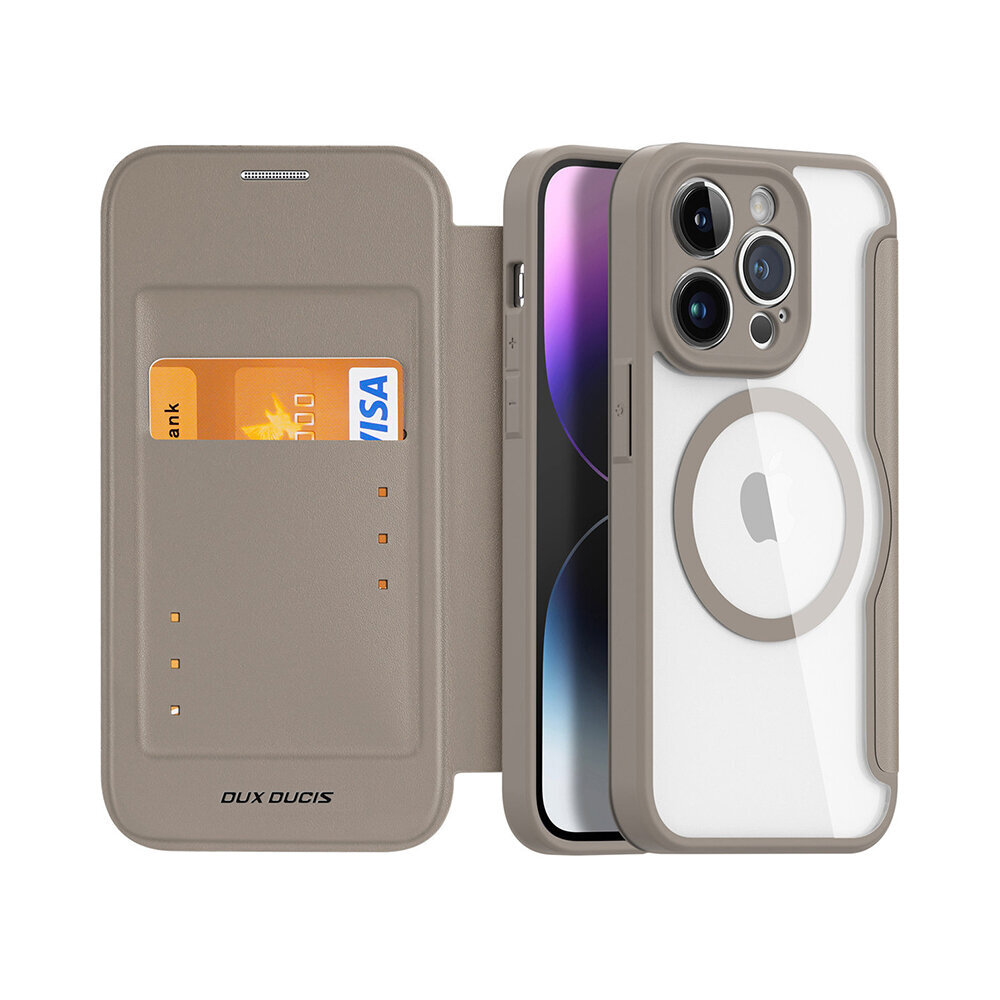 Dux Ducis Skin X Pro MagSafe, iPhone 14 Pro (6,1″) kaaned, beež цена и информация | Telefoni kaaned, ümbrised | kaup24.ee