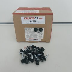 Katusekruvi AR2 4.8x28mm RAL 9005, 250tk цена и информация | Инструменты крепления | kaup24.ee