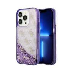 Оригинальный чехол GUESS Liquid Glitter 4G для iPhone 14 (6,1″) - Прозрачный/Фиолетовый цена и информация | Чехлы для телефонов | kaup24.ee