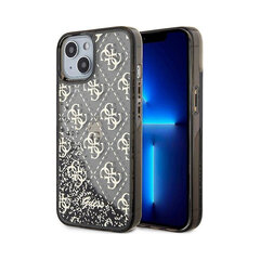 Оригинальный чехол GUESS Liquid Glitter 4G для iPhone 14 (6,1″) - Прозрачный/Черный цена и информация | Чехлы для телефонов | kaup24.ee