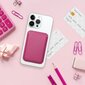 Mag Wallet, iPhone nahast rahakott, roosa цена и информация | Mobiiltelefonide lisatarvikud | kaup24.ee