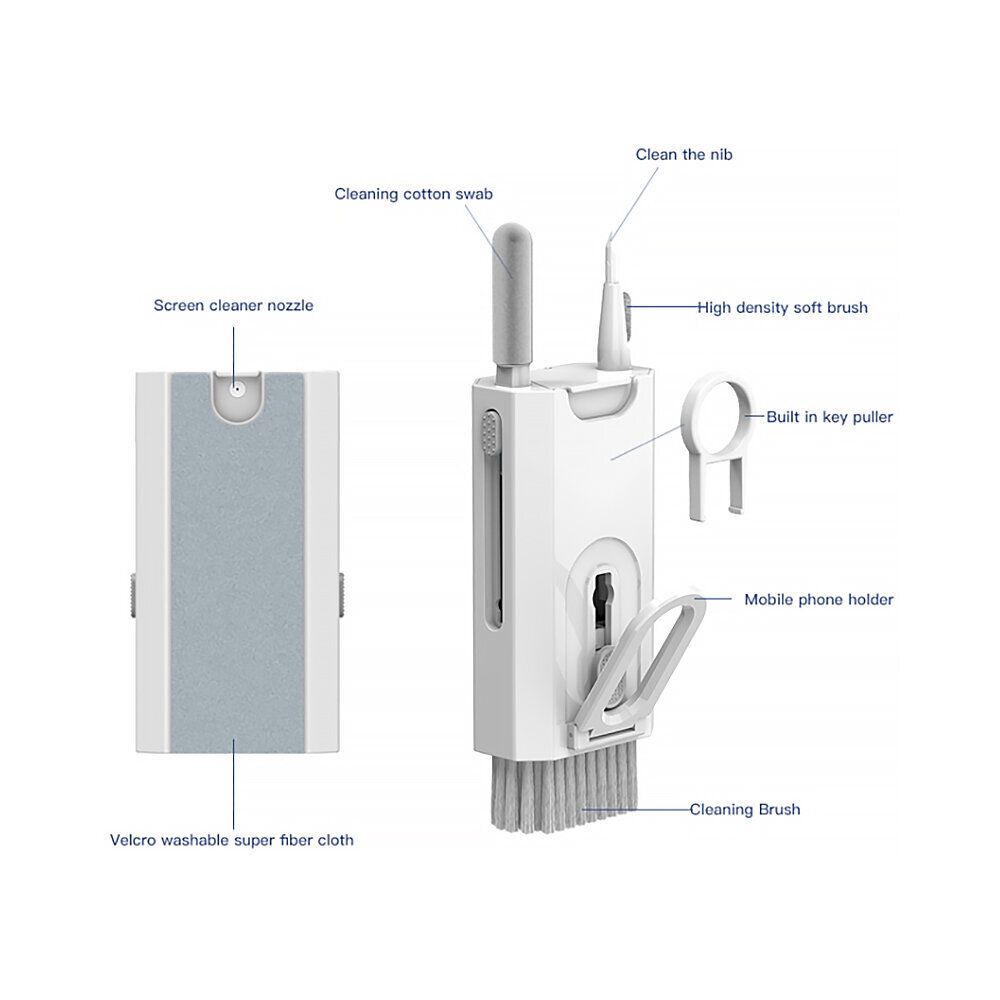 Beep, multifunktsionaalne 8 in 1 puhastuskomplekt цена и информация | Sülearvuti tarvikud | kaup24.ee
