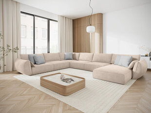 Панорамный левый диван Vanda, 8 мест, бежевый цвет цена и информация | Угловые диваны | kaup24.ee