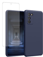 Silikoonist ümbris Samsung Galaxy S20FE / S20FE 5G SoundBerry, sinine (Dark Blue) + ekraani kaitseklaas Basic (Case Friendly) цена и информация | Чехлы для телефонов | kaup24.ee