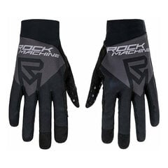 Вело перчатки Rock Machine Race FF, черные/серые, XL цена и информация | Одежда для велосипедистов | kaup24.ee