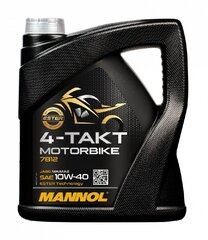 Масло моторное Mannol 7812 Motorbike 4-Takt 10W-40, 4 л цена и информация | Моторные масла | kaup24.ee