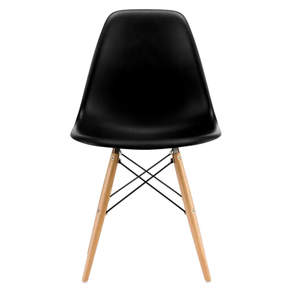 Komplektis 4 DSW Viking tooli, 44 x 46 x 81, must цена и информация | Söögitoolid, baaritoolid | kaup24.ee