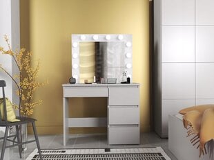 Kosmeetikalaud Martigo Pluss, 94 x 75 x 43cm, valge цена и информация | Туалетные столики | kaup24.ee