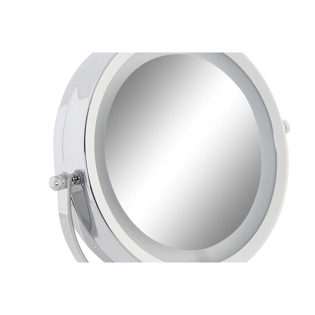 LED-Tulega Suurendava Peegel DKD Home Decor 21,5 x 13,5 x 32,5 cm Hõbedane Metall hind ja info | Vannitoa sisustuselemendid ja aksessuaarid | kaup24.ee