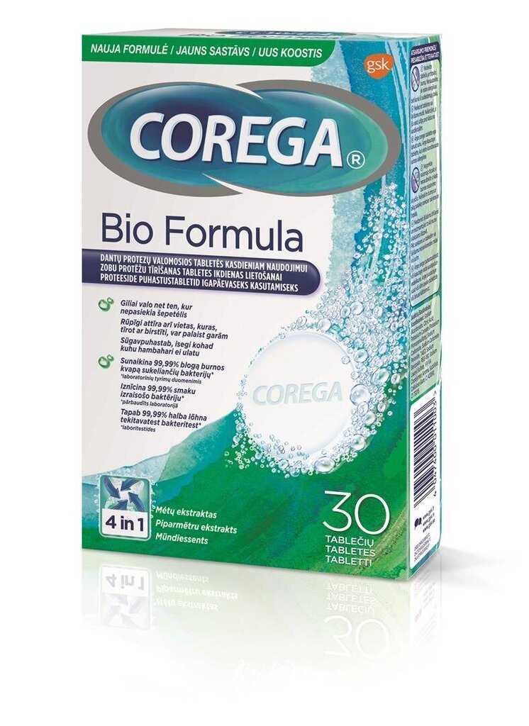 Hambaproteeside puhastusvahend Corega Tabs Bio Formula, 3 x 30 tk. hind ja info | Suuhügieen | kaup24.ee