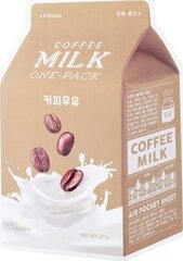 Укрепляющая маска для лица Apieu Milk One-pack Coffee, 20 г цена и информация | Маски для лица, патчи для глаз | kaup24.ee